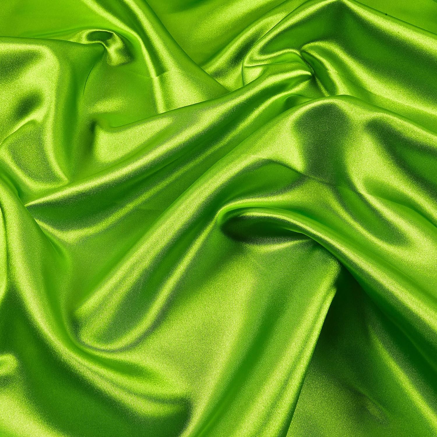 58/60" Lime Bridal Satin Fabric 70 Yard Roll
