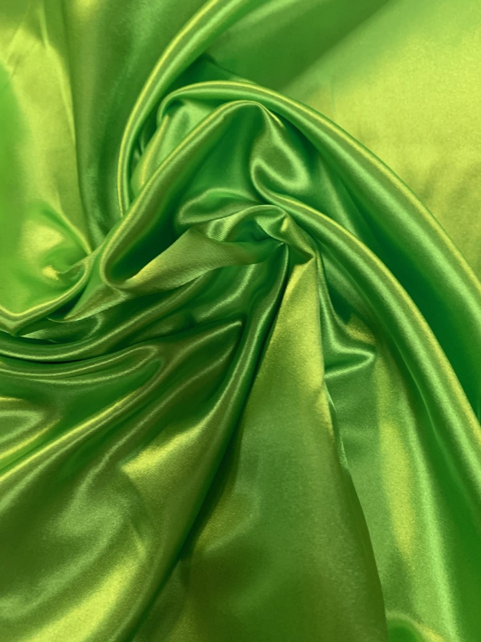 58/60" Lime Charmeuse Satin Fabric By The Yard