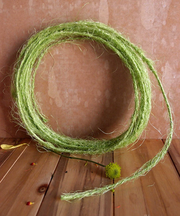Wired Lime Green Sisal Twine - 10 Meters