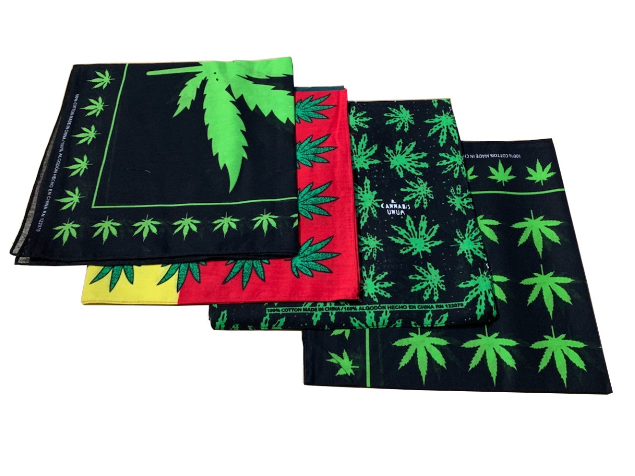 marijuana bandanas 22" x 22"