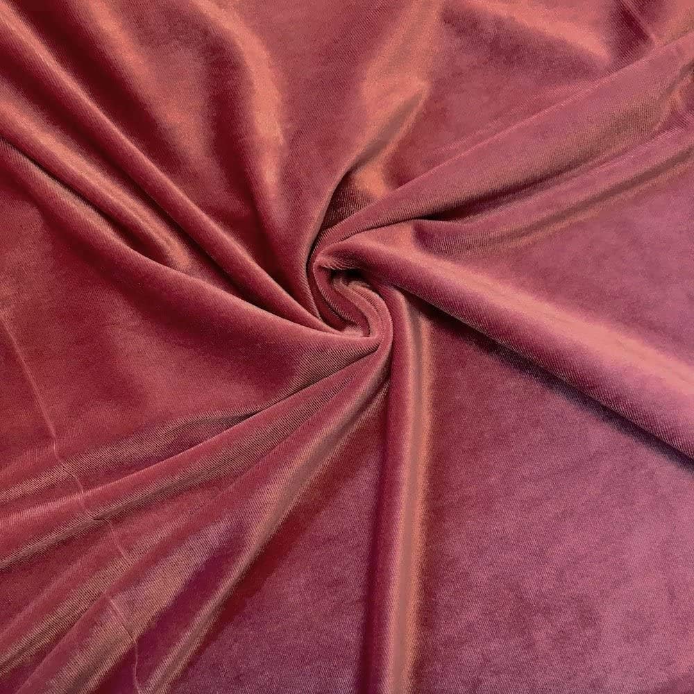 58/60" Mauve Stretch Velvet Fabric 60 Yard Roll (Free Shipping) - Click Image to Close