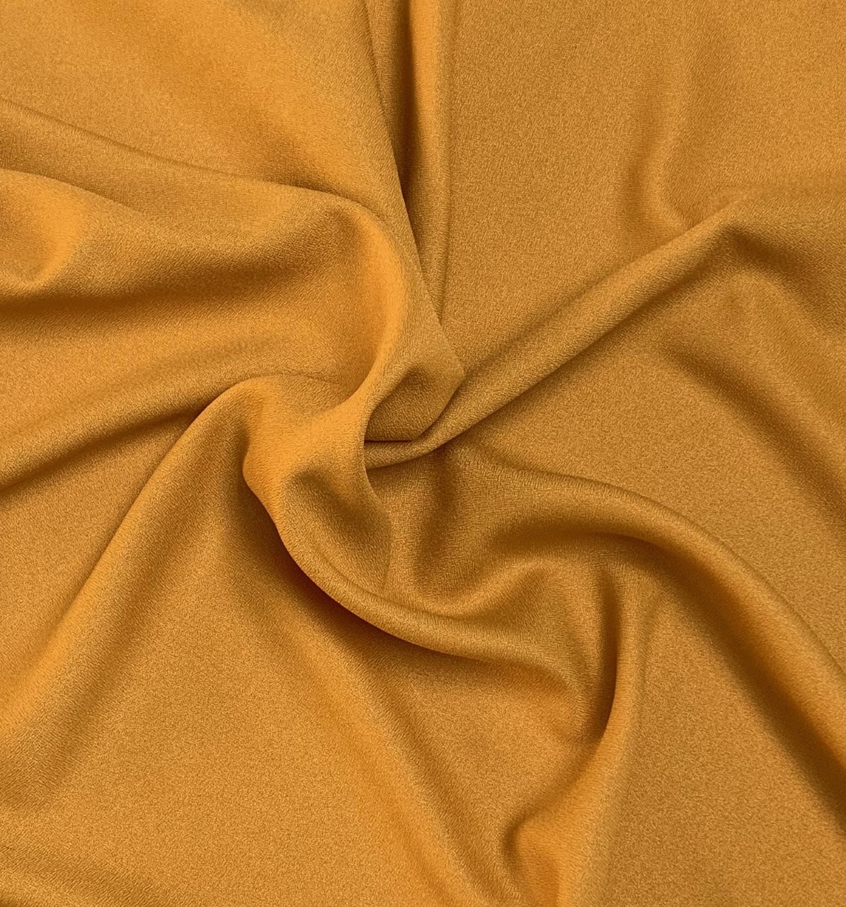Mustard Crepe Fabric - 60" by the yard (100% polyester)