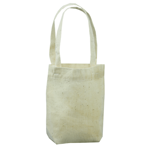 Muslin Tote Bags 5" x 5" x 2" (6 pack) 100% Natural Cotton - Click Image to Close