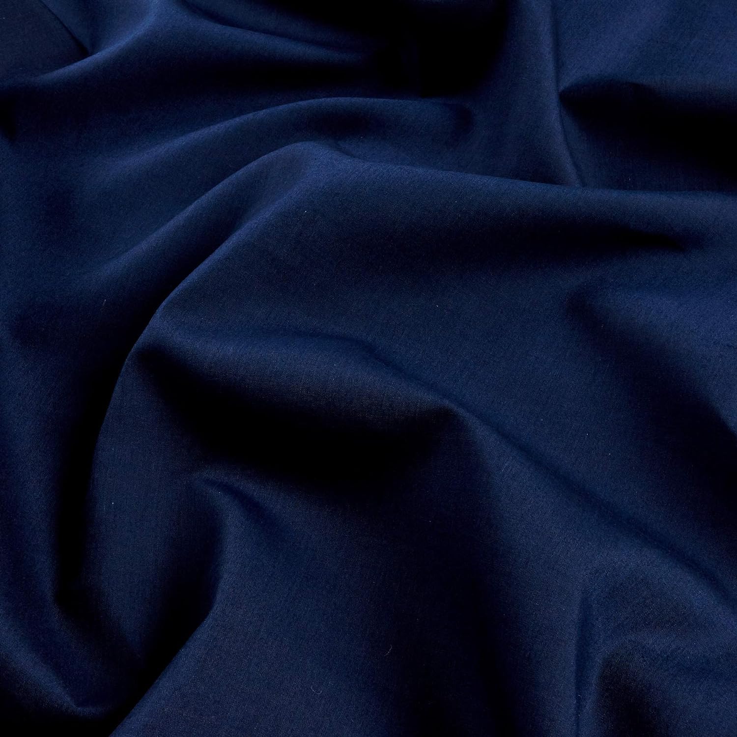45" Navy Muslin Fabric By The Yard 100% Cotton