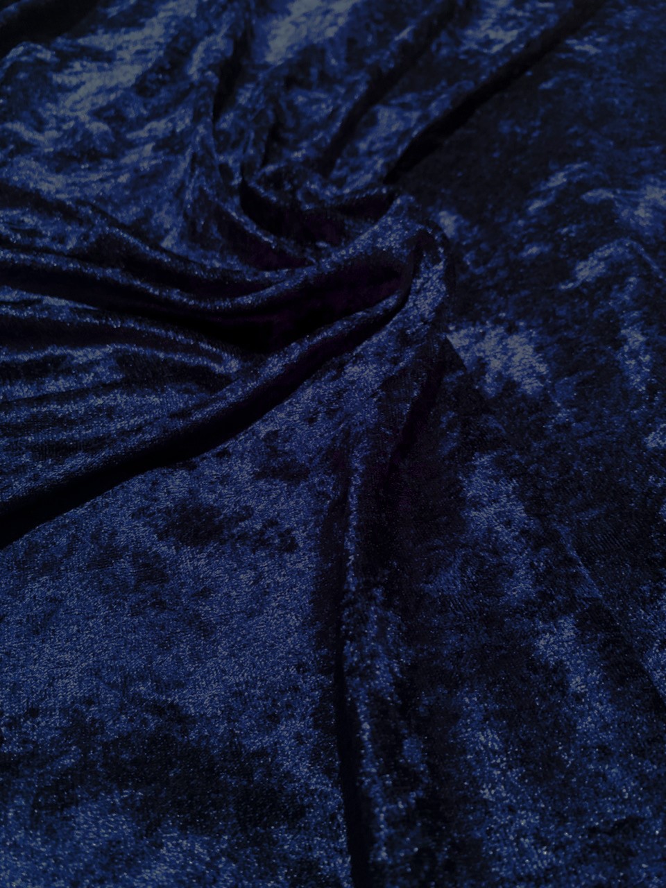 58" Navy Stretch Velour Fabric - By The Yard - Click Image to Close