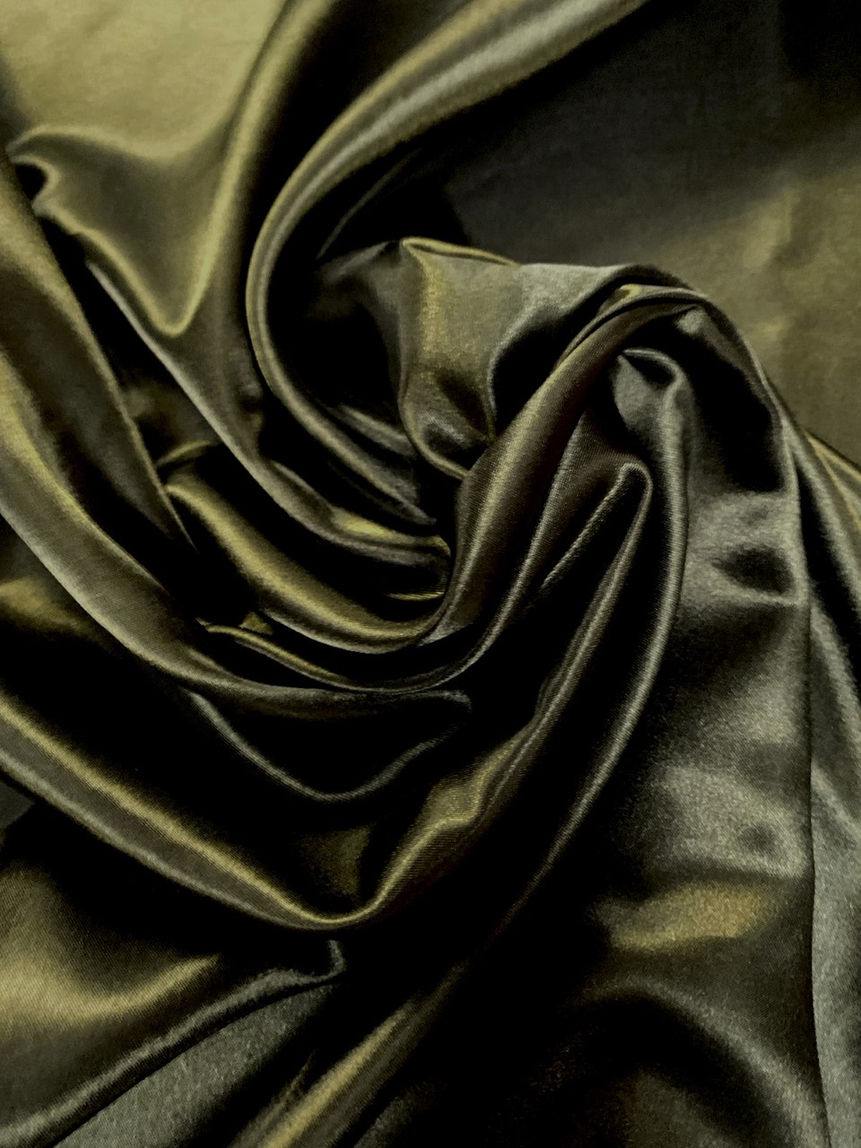 58/60" Olive Charmeuse Satin Fabric By The Yard