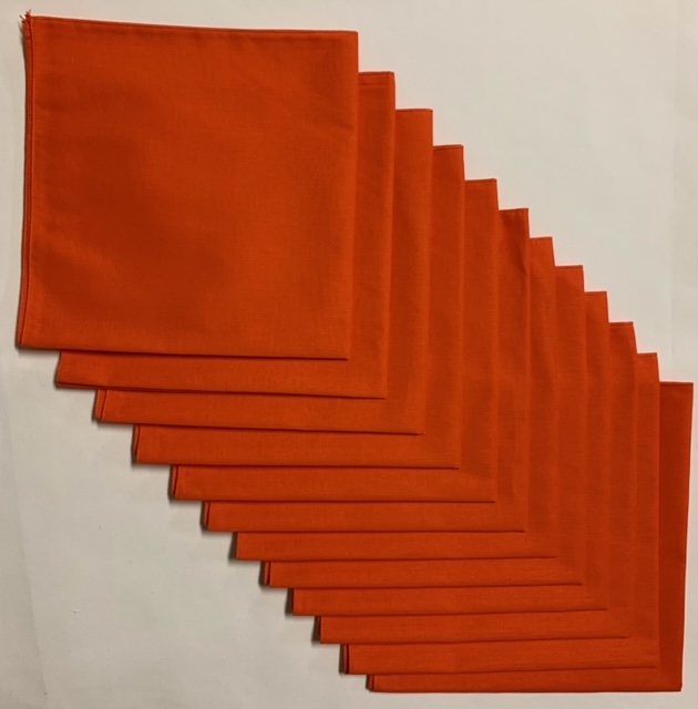 Orange Paisely Bandana - 22" x 22" (100% cotton) - Click Image to Close