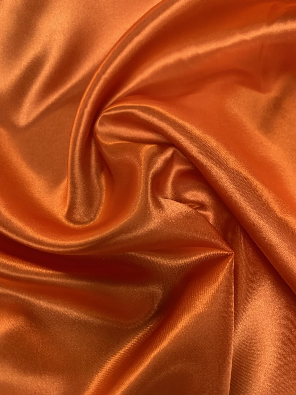 58/60" Orange Charmeuse Satin Fabric By The Yard