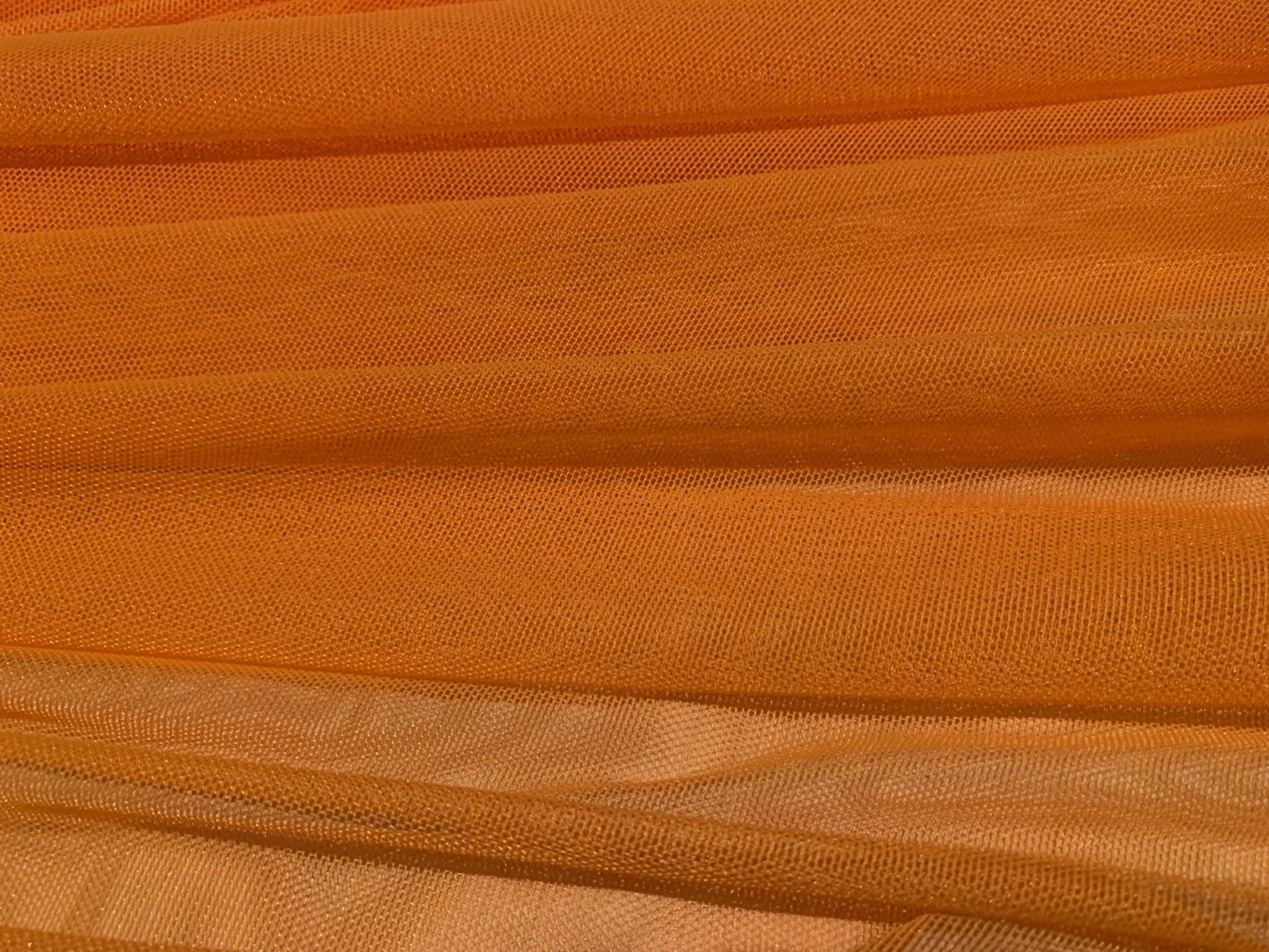 60" Orange Power Mesh Fabric 80% Poly 20% Spandex Per Yard - Click Image to Close