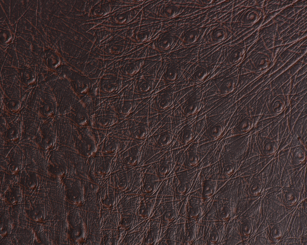 54" Brown Ostrich Faux Leather Fabric - Per Yard