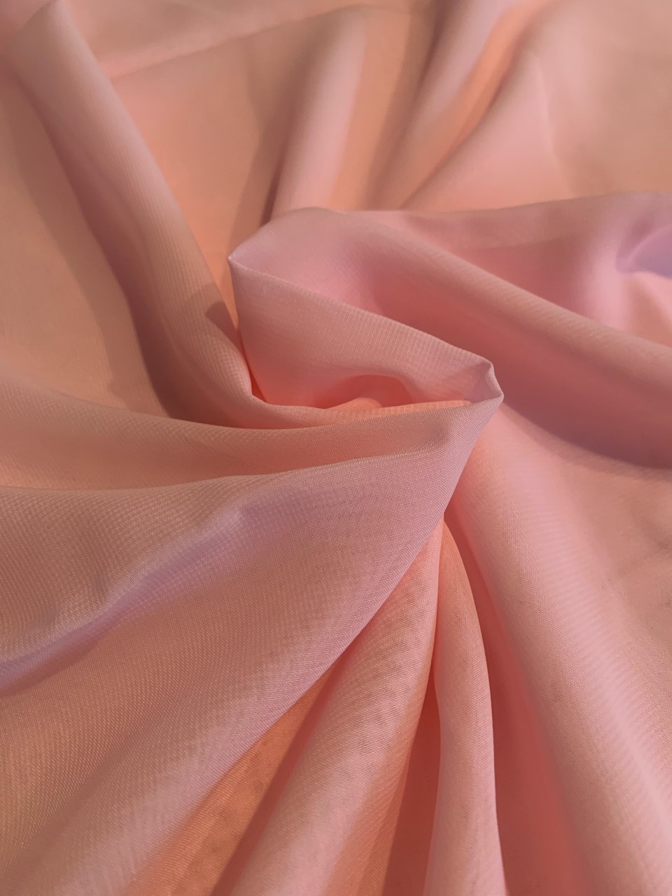 58" Pink Chiffon Fabric By The Yard - Polyester