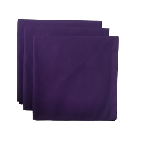 Made in the USA Solid Purple Bandanas 3 Pk, 22" x 22" Cotton
