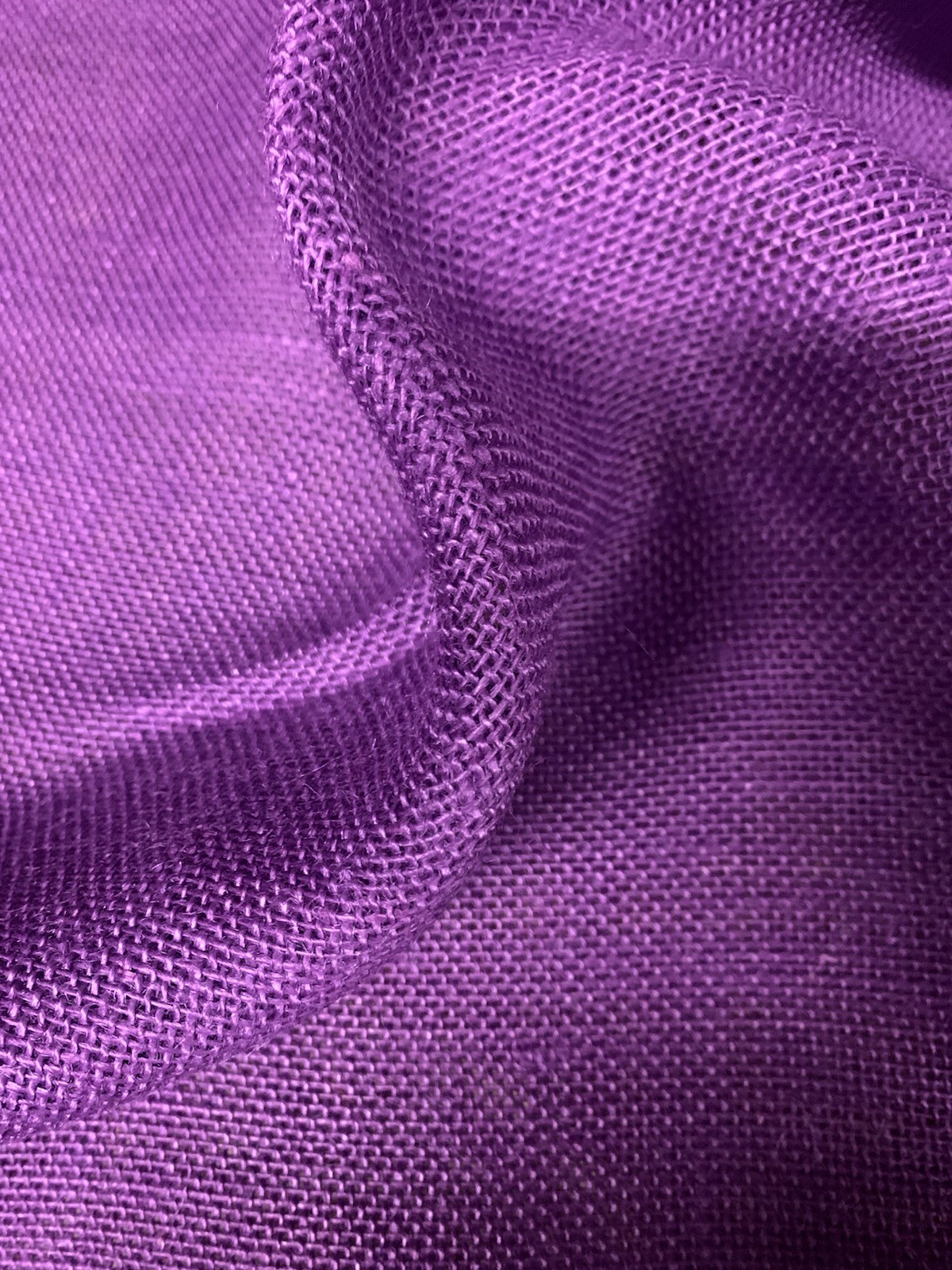 6" Purple Burlap Ribbon - 10 Yards (Serged) Made in USA