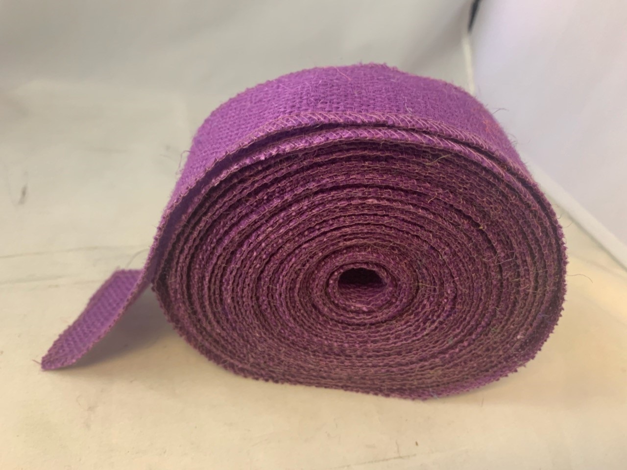 2" Purple Burlap Ribbon - 10 Yards (Serged) Made in USA
