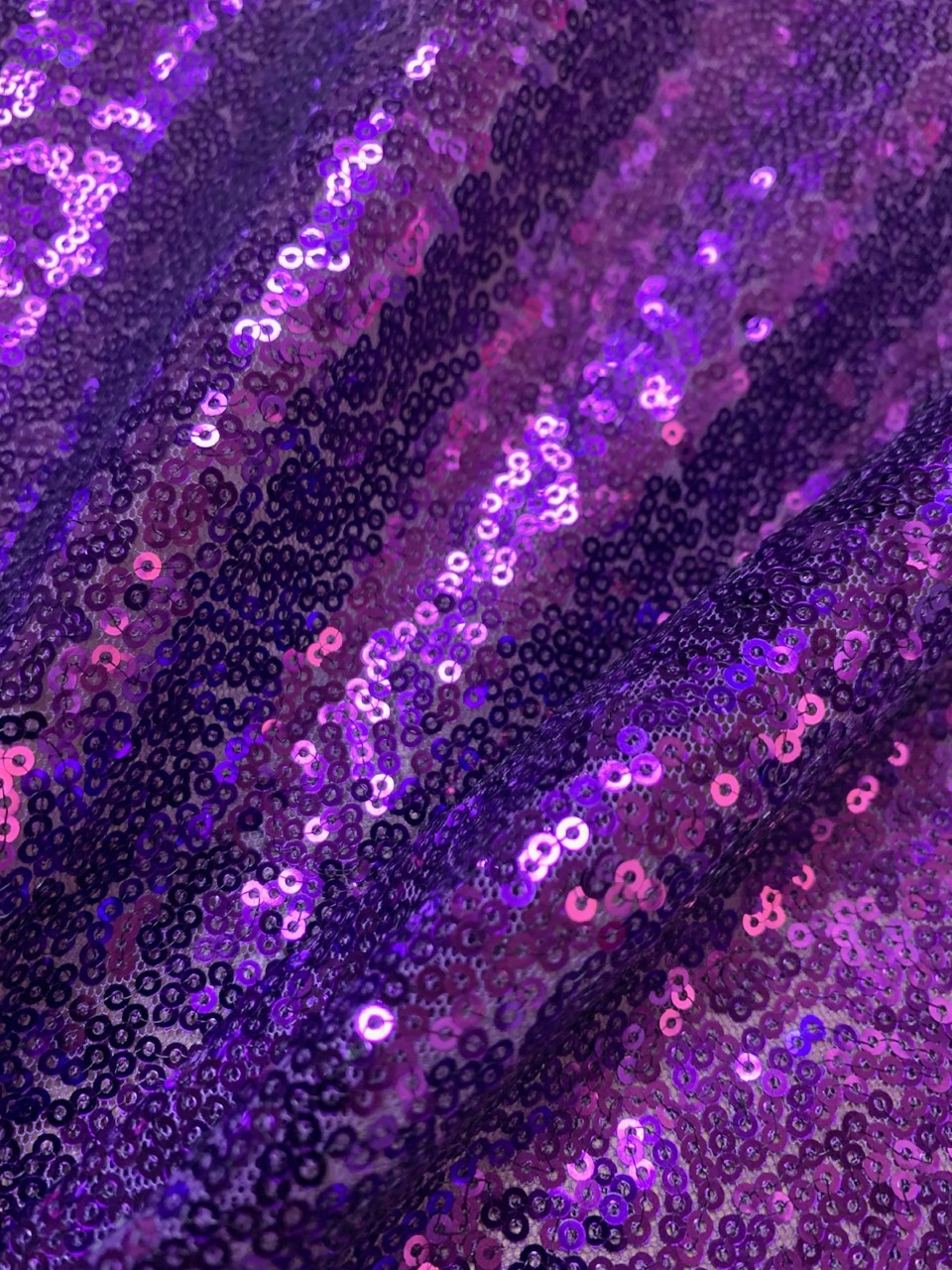3MM Purple Mini Sequin Fabric By The Yard - 53/54â€