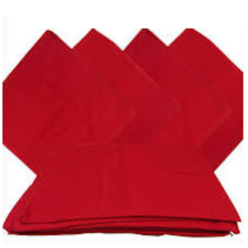 Red Bandanas - Solid Color 27" X 27" (12 Pack)