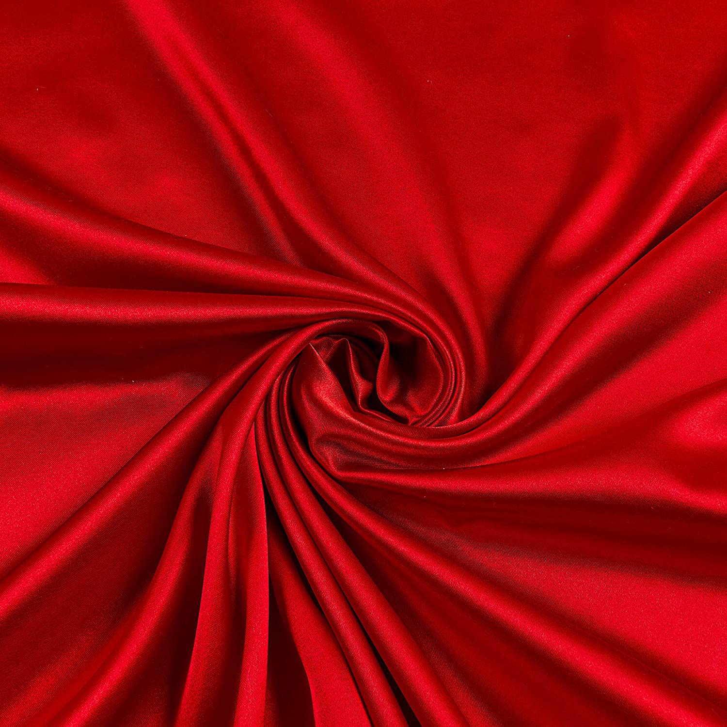 58/60" Red Charmeuse Satin Fabric By The Yard