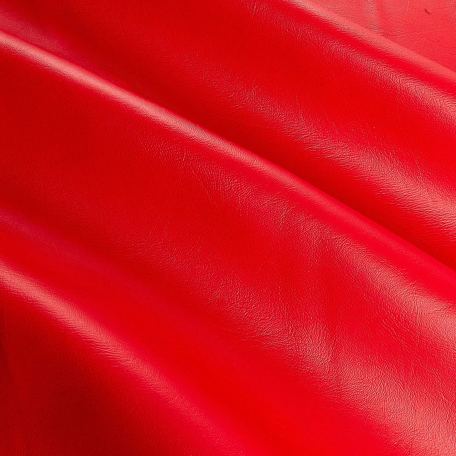 54" Red Leather-like Upholstery Vinyl - Per Yard