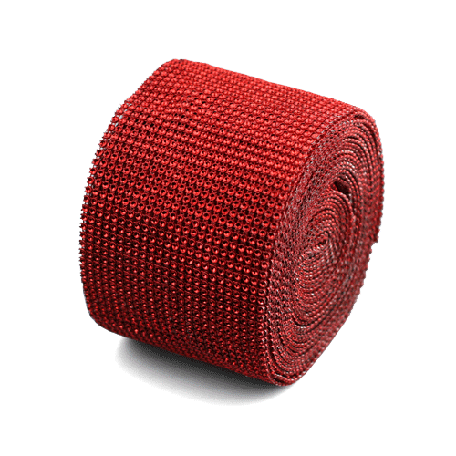 Red Diamond Mesh Ribbon - 4.5" x 30 Feet