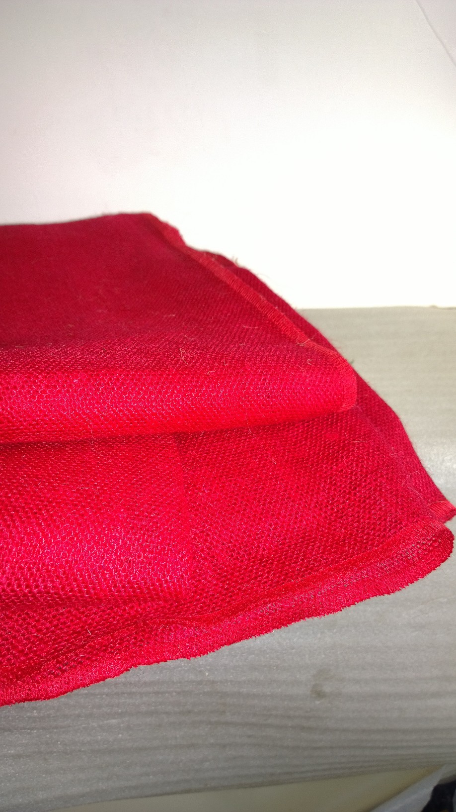 118" Round Red Burlap Tablecloth