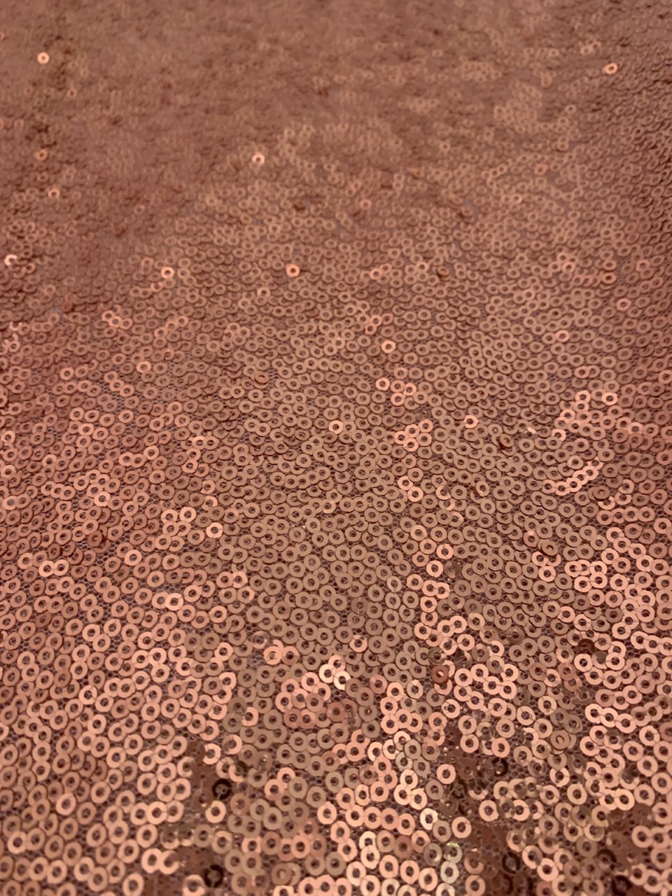 3MM Rose Gold Mini Sequin Fabric By The Yard - 53/54â€