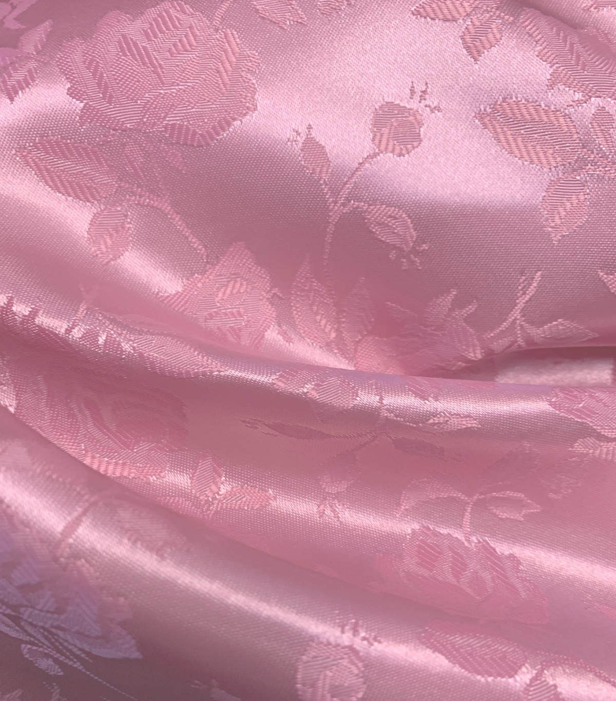59/60" Rose Jacquard Satin Fabric Per Yard - 100% Polyester