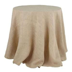 120" Round Burlap Tablecloth