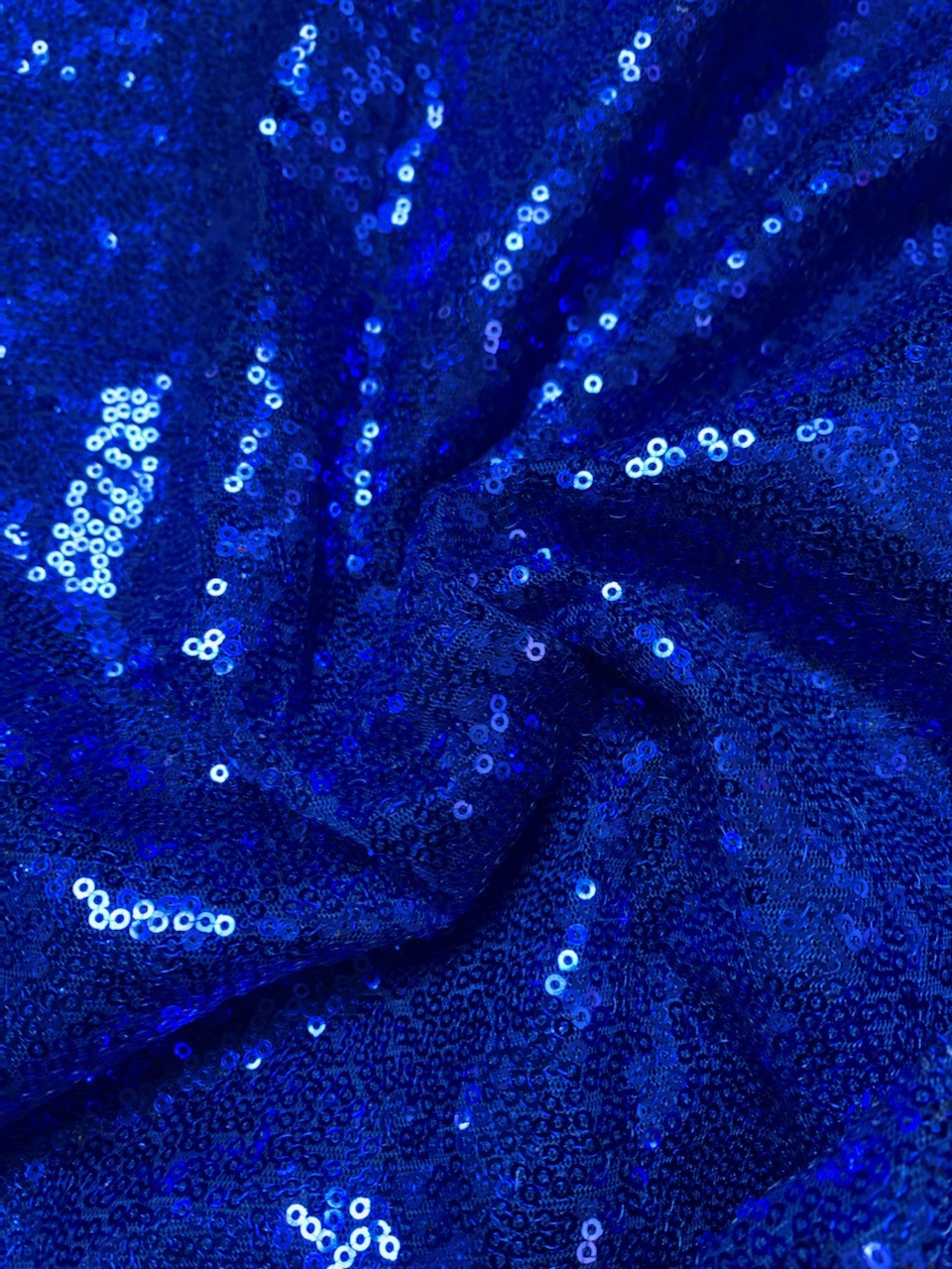 3MM Royal Blue Mini Sequin Fabric By The Yard - 53/54â€