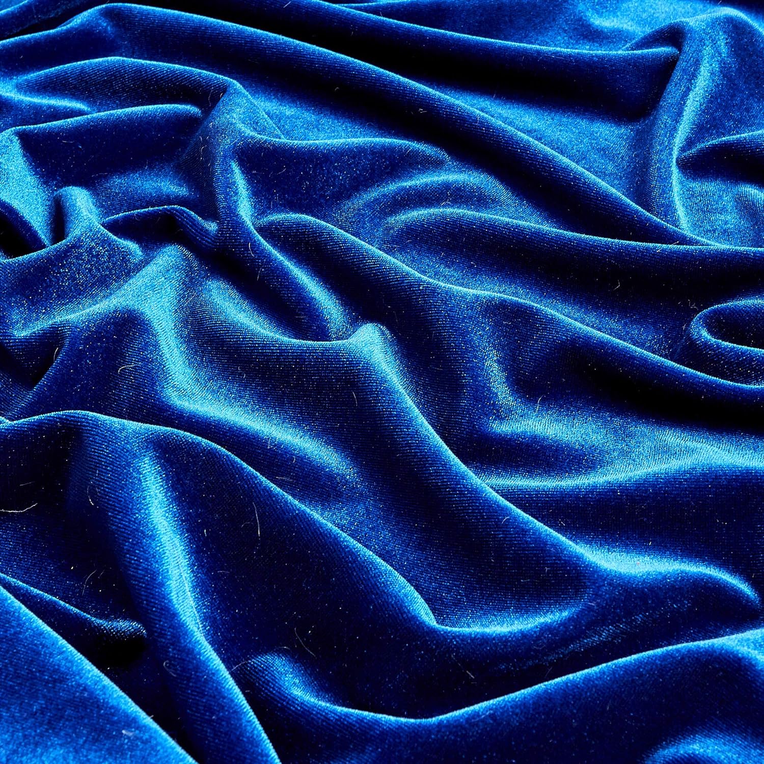 60" Foil Lame Metallic Stretch Spandex Fabric, Royal Per Yard