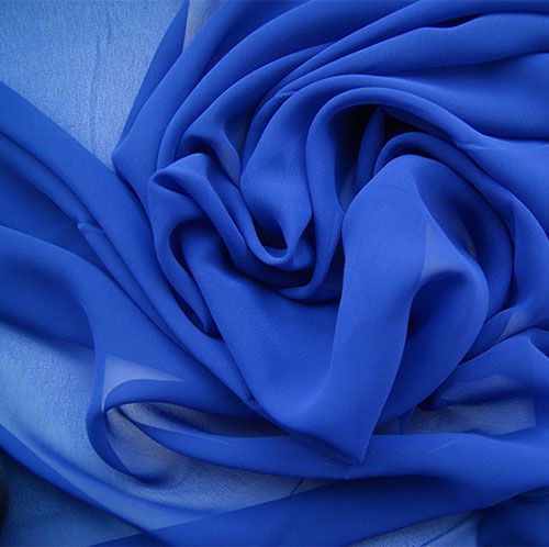 58" Royal Blue Chiffon Fabric By The Yard - Polyester