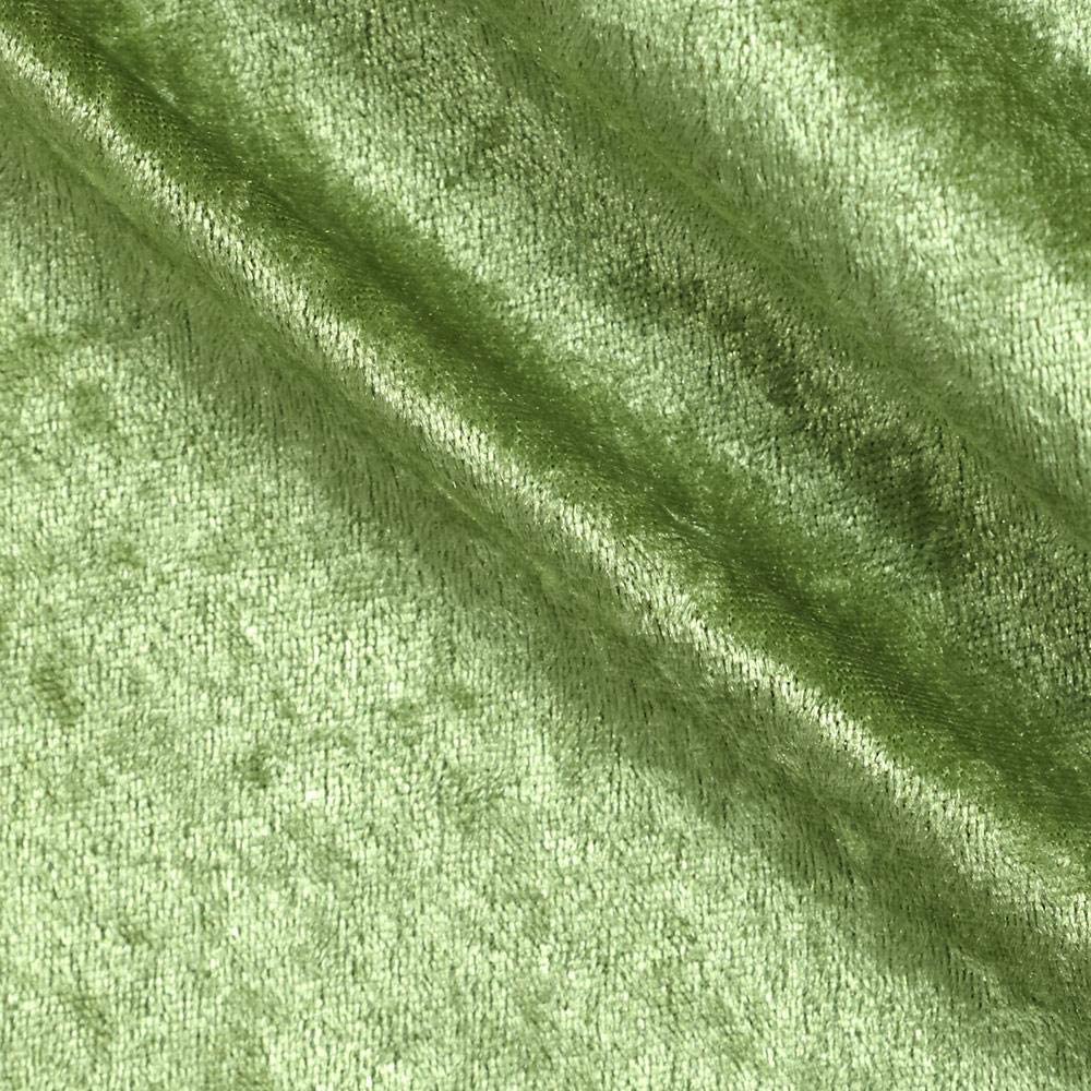 58" Sage Stretch Velour Fabric - By The Yard