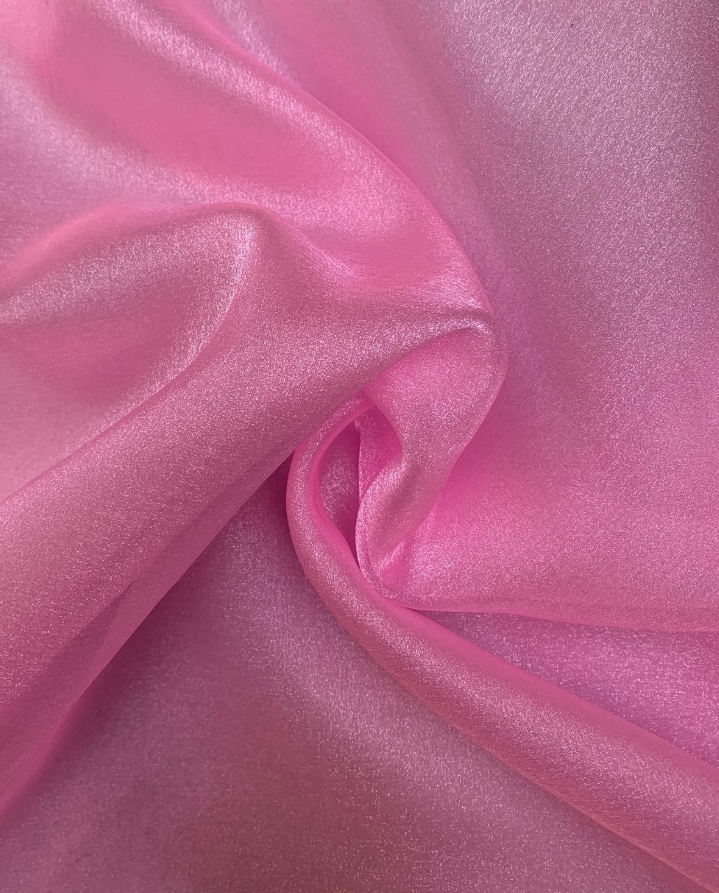 45" Shocking Pink Sparkle Organza 100% Nylon BTY Made In Japan