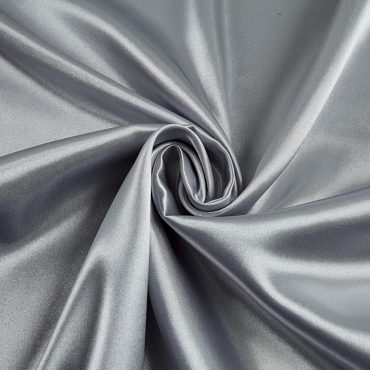 58/60" Silver Bridal Satin Fabric 70 Yard Roll (Free Shipping)