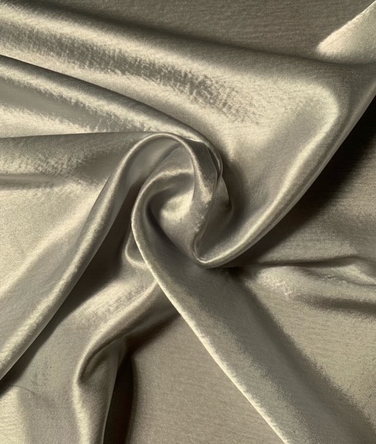 SATIN BACK CREPE FABRIC  PLATINUM SILVER GRAY  POLYESTER 60" WIDE FORMAL WEAR
