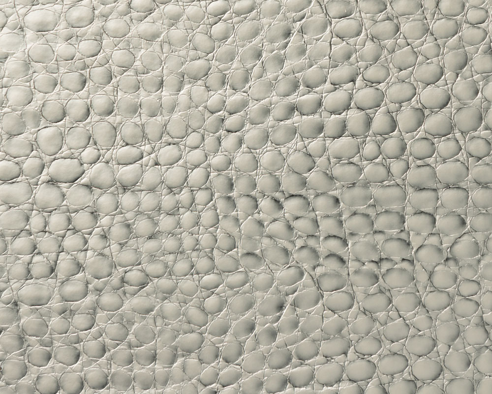 54" Silver Crocco Faux Leather Fabric - By The Yard