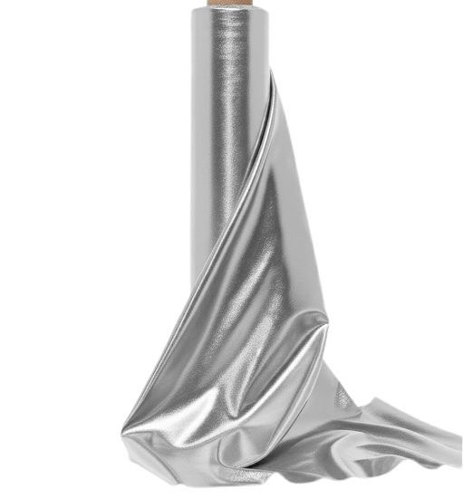 (image for) Silver Foil Metallic Spandex Fabric - Approximately 80-90 Yards On Roll
