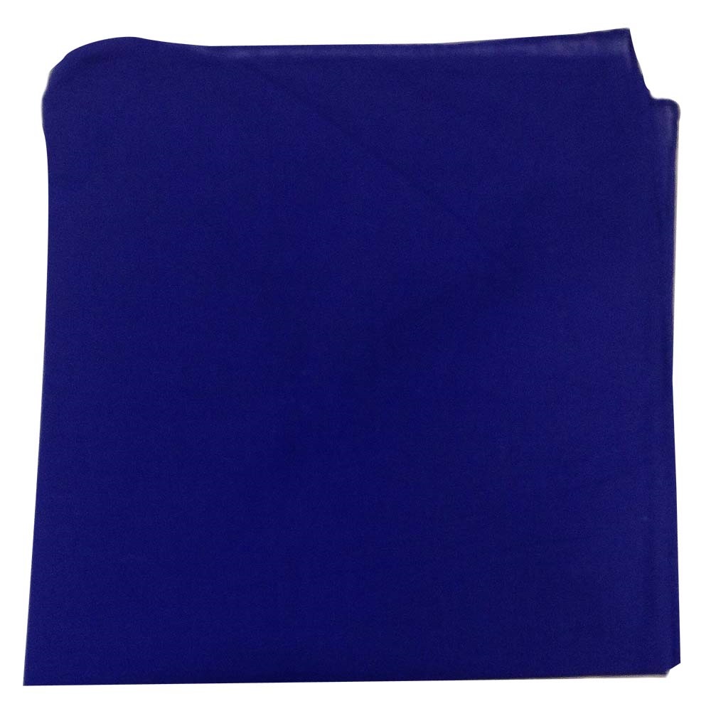 14" x 14" Blue Bandana Solid Color 100% Cotton