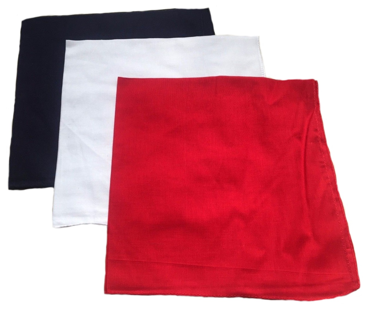 Solid Colors Red, White, Blue 12 Pack