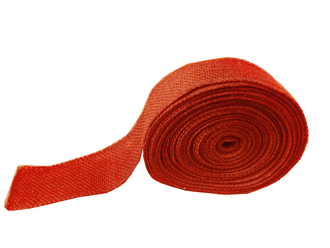2" Tangerine Burlap Ribbon - 10 Yards (Serged) Made in USA - Click Image to Close