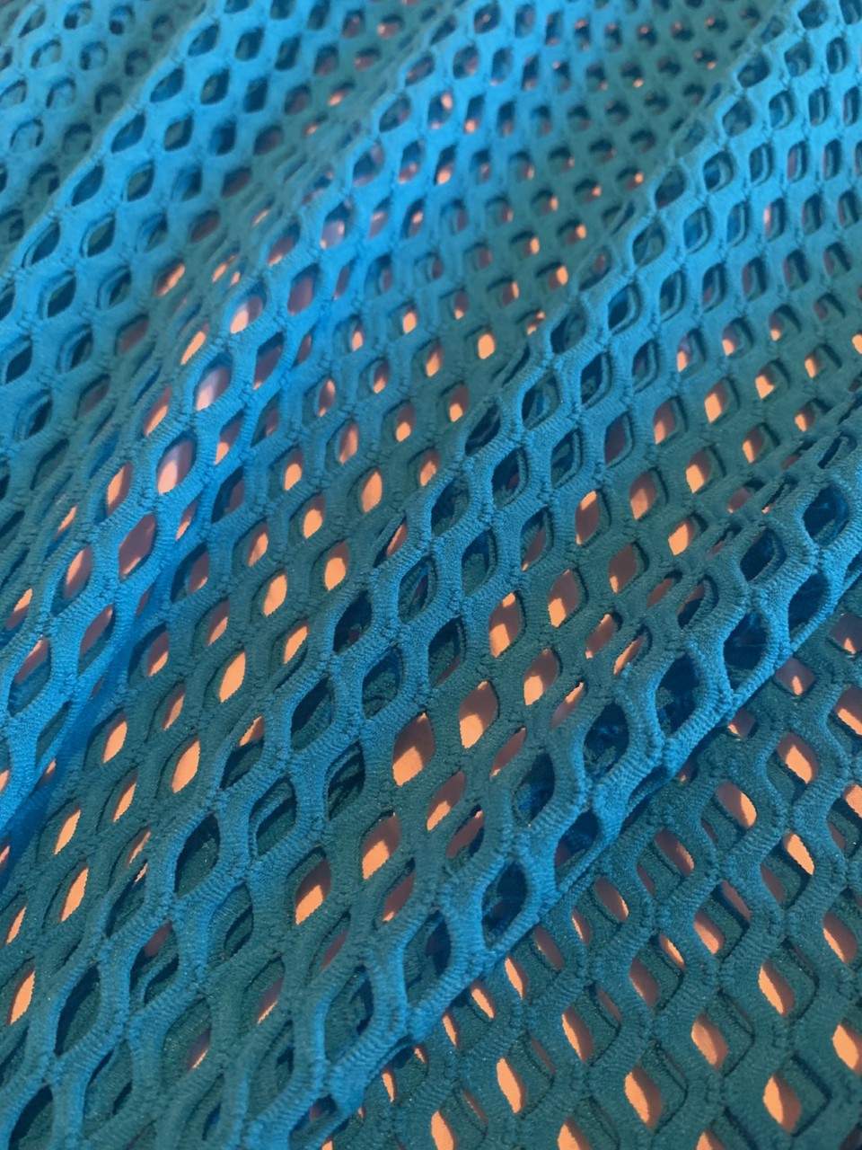 58" Turquoise Poly Mesh Fabric BTY 75%Poly 17%Nylon 8%Spandex