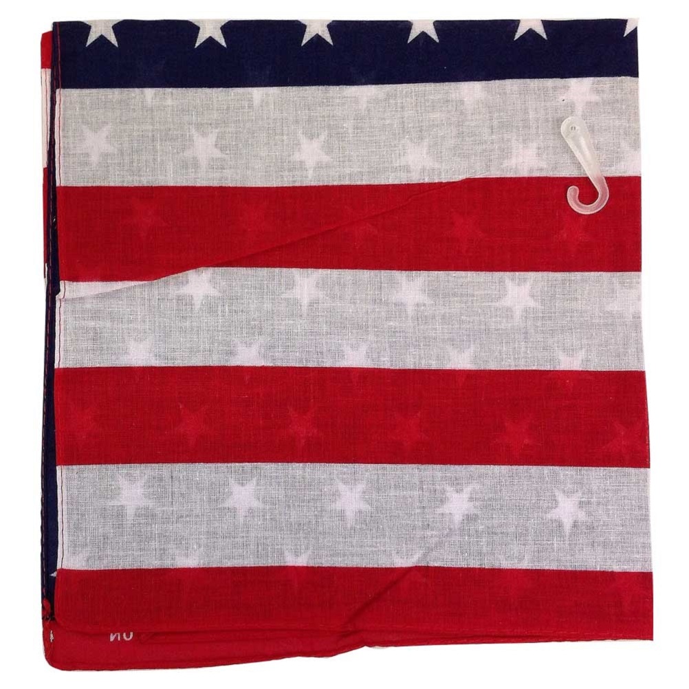 American Flag Bandana - 22" x 22" - (100% cotton) - Click Image to Close
