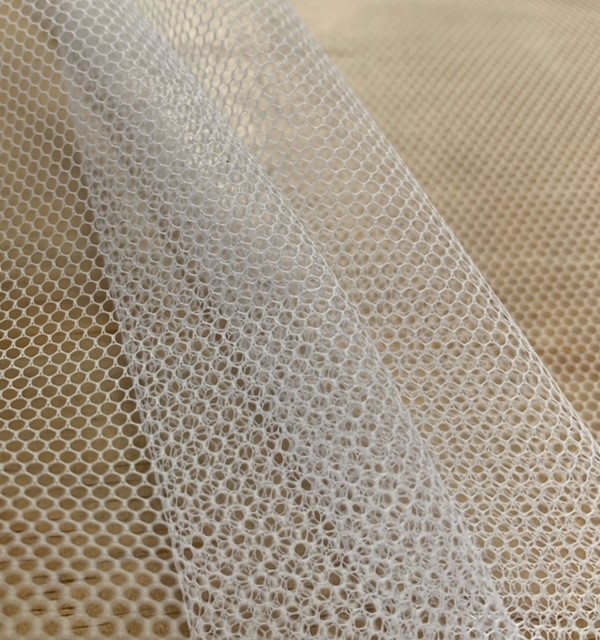 58/60" White Hard Net Crinoline Fabric Per Yard 100% Polyester - Click Image to Close
