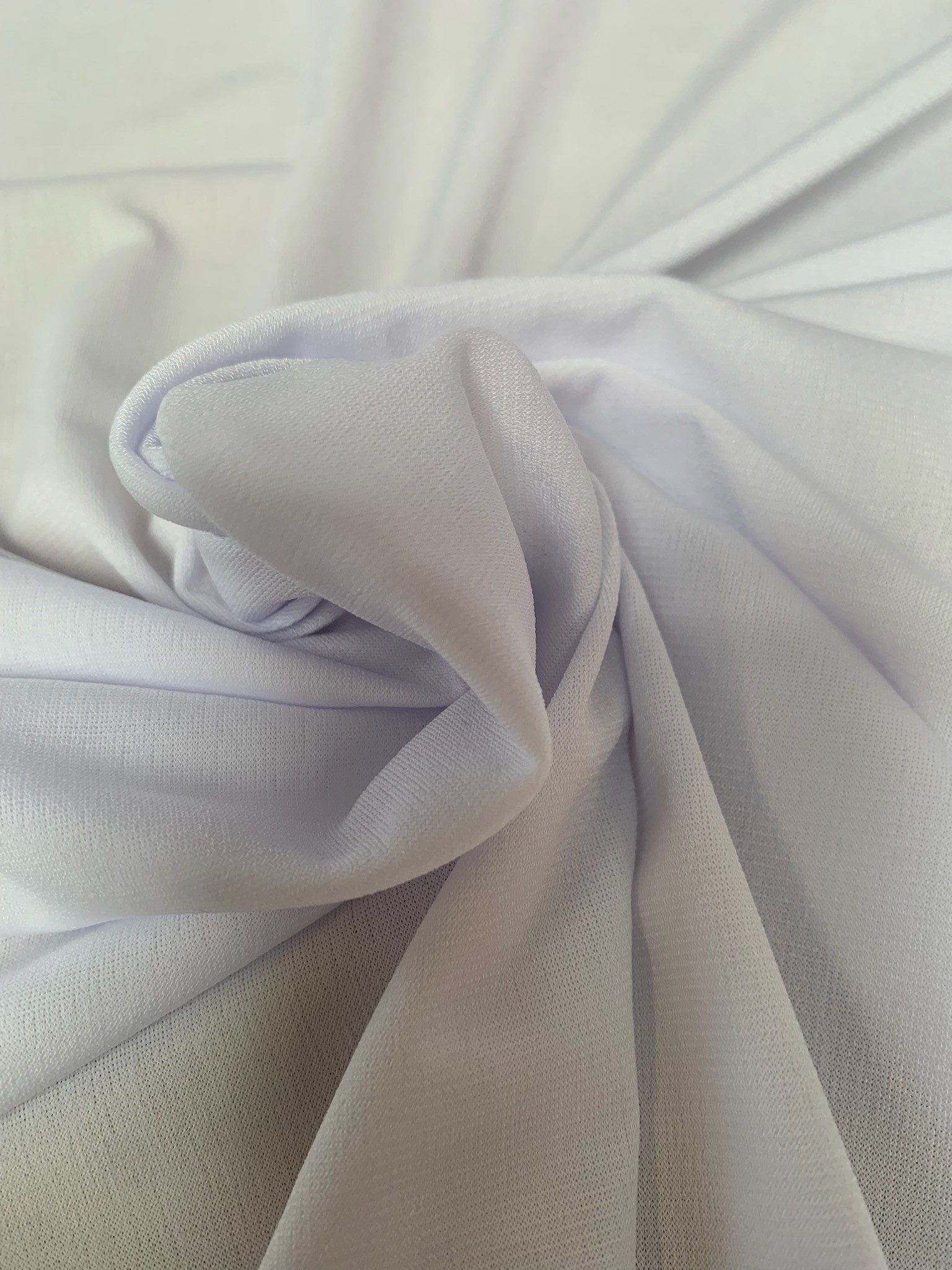 58/60" White ITY Knit Jersey Fabric By The Yard