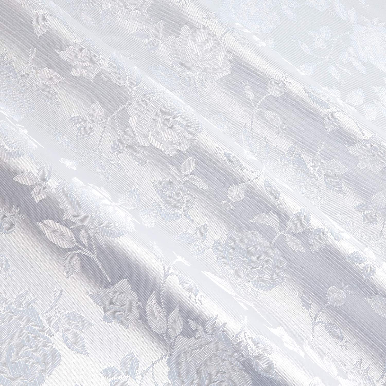 59/60" White Jacquard Satin Fabric Per Yard - 100% Polyester