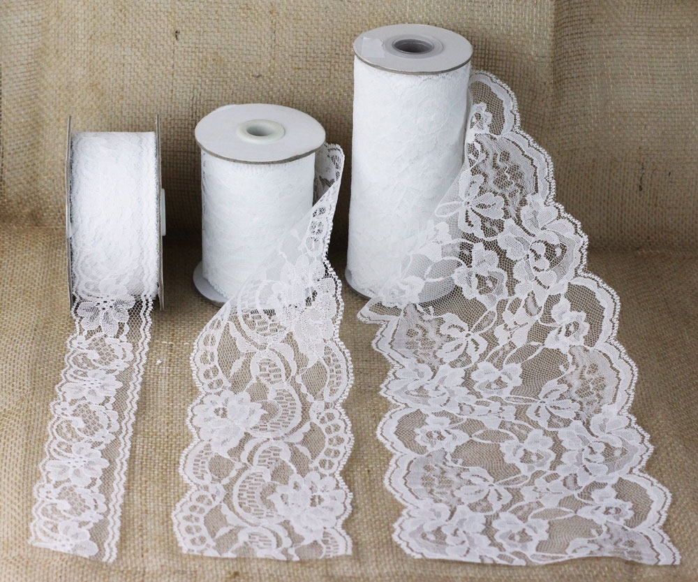 Lace Ribbons - White