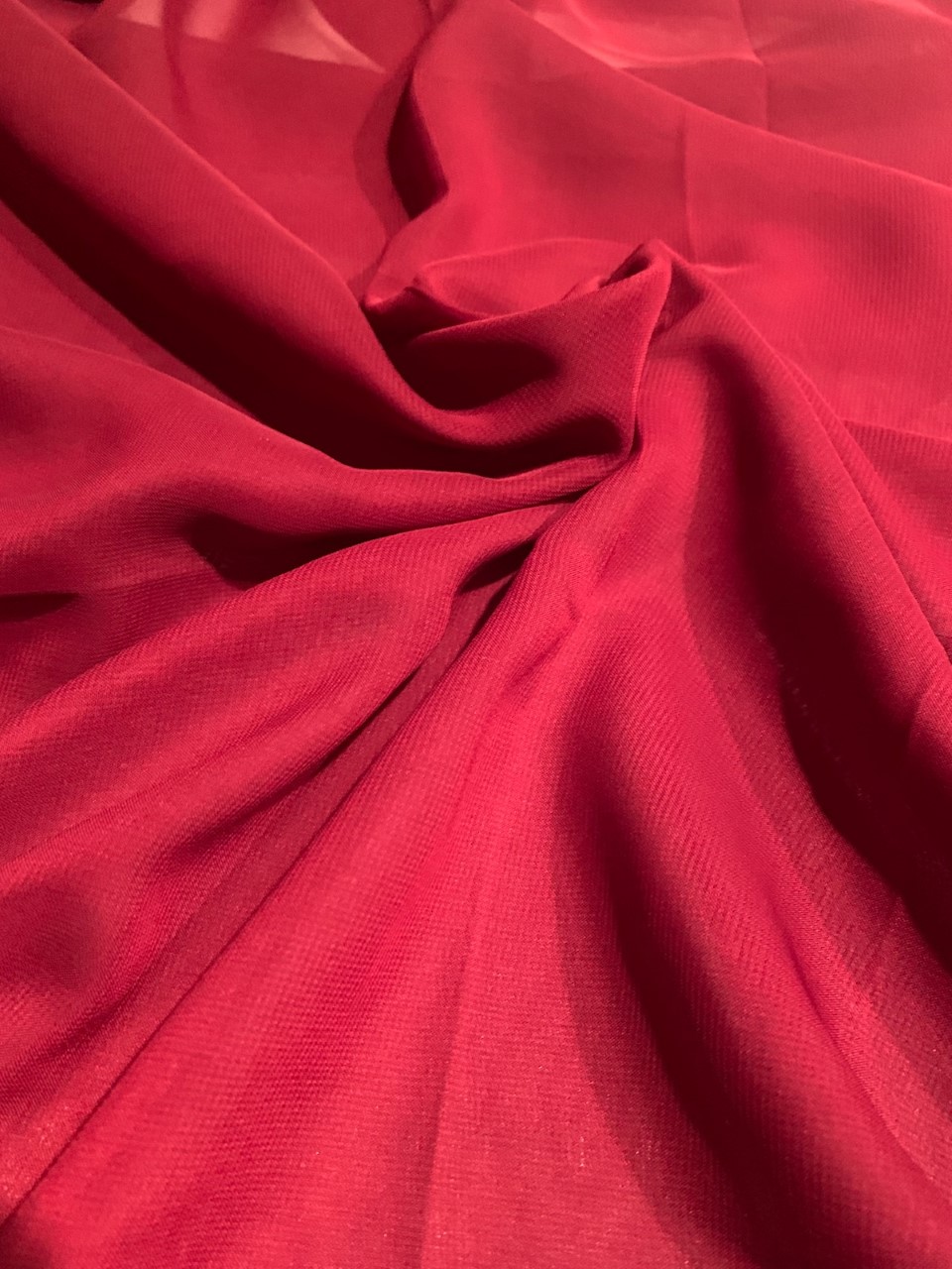 58" Wine Chiffon Fabric By The Yard - Polyester - Click Image to Close