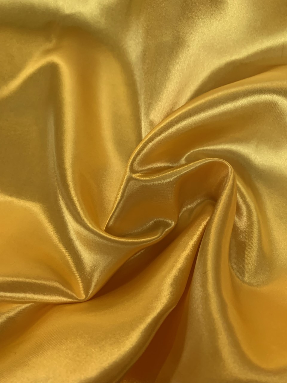 58/60" Yellow Charmeuse Satin Fabric By The Yard