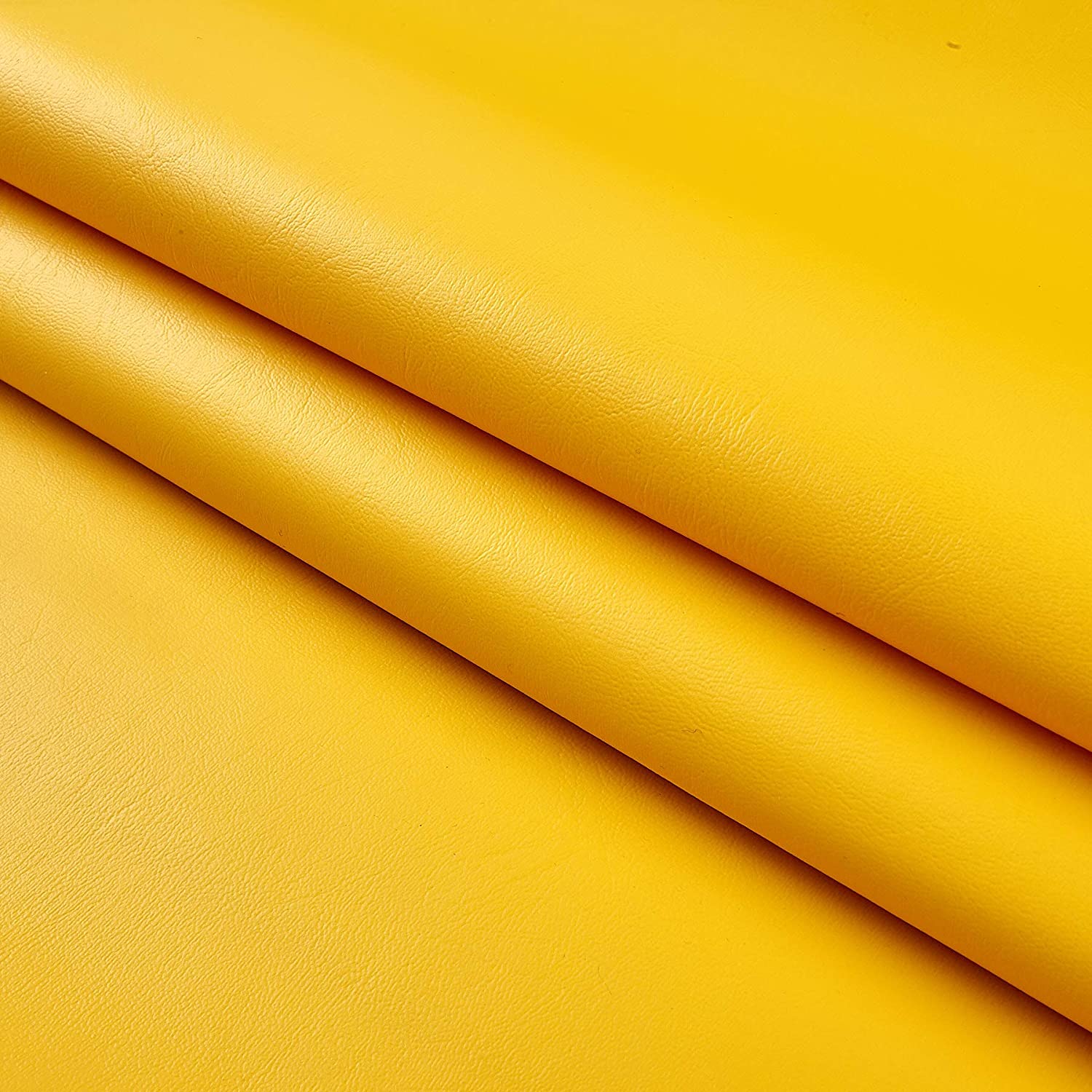 54" Yellow Leather-like Upholstery Vinyl - per Yard